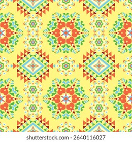 Geometric ethnic oriental pattern traditional design for background, wallpaper, wrapping, fabric, textile fashion wearing, Vector Geometric pattern illustration embroidery style. Geometric background.