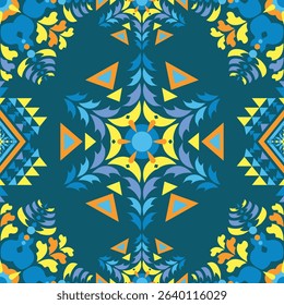 Geometric ethnic oriental pattern traditional design for background, wallpaper, wrapping, fabric, textile fashion wearing, Vector Geometric pattern illustration embroidery style. Geometric background.