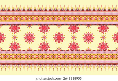 Geometric ethnic oriental pattern traditional design for background, wallpaper, wrapping, fabric, textile fashion wearing, Vector Geometric pattern illustration embroidery style. Geometric background.