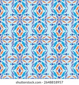 Geometric ethnic oriental pattern traditional design for background, wallpaper, wrapping, fabric, textile fashion wearing, Vector Geometric pattern illustration embroidery style. Geometric background.