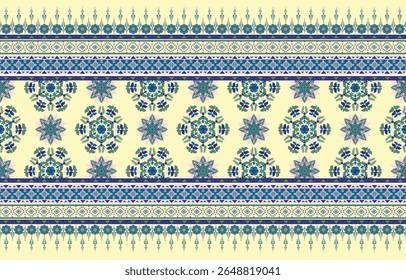 Geometric ethnic oriental pattern traditional design for background, wallpaper, wrapping, fabric, textile fashion wearing, Vector Geometric pattern illustration embroidery style. Geometric background.