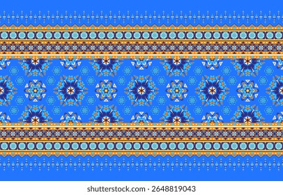 Geometric ethnic oriental pattern traditional design for background, wallpaper, wrapping, fabric, textile fashion wearing, Vector Geometric pattern illustration embroidery style. Geometric background.