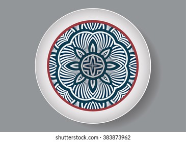 Geometric ethnic oriental pattern traditional Design for background,carpet,wallpaper,clothing,wrapping,Batik,fabric,Vector illustration.embroidery style.