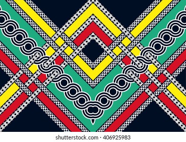 Geometric ethnic oriental pattern traditional Design for background,carpet,wallpaper,clothing,wrapping,Batik,fabric,Vector illustration.embroidery style.