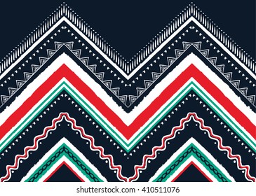 Geometric ethnic oriental pattern traditional Design for background,carpet,wallpaper,clothing,wrapping,fabric,Vector illustration.embroidery style.