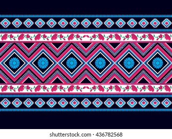 Geometric ethnic oriental pattern traditional Design for background,carpet,wallpaper,clothing,wrapping,fabric,Vector illustration.