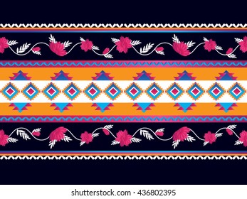 Geometric ethnic oriental pattern traditional Design for background,carpet,wallpaper,clothing,wrapping,fabric,Vector illustration.