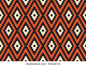 Geometric ethnic oriental pattern traditional Design for background,carpet,wallpaper,clothing,wrapping,Batik,fabric,Vector illustration embroidery style.