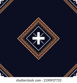 Geometric ethnic oriental pattern traditional.Aztec style abstract vector illustration.design for texture,fabric,clothing,print,wrapping,decoration and carpet.boho style,minimalist,hipster,pattern sty