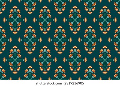 Geometric ethnic oriental pattern traditional.Seamless pattern design for clothing, fabric, background, wallpaper, wrapping, batik, carpet. Vector illustration
