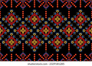 Geometrisches ethnisches orientalisches Muster traditionell.Nahtloses Muster für Kleidung, Stoff, Hintergrund, Tapete, Verpackung, Batik, Teppich. Vektorgrafik.