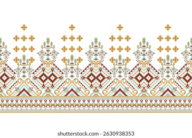 Geometric ethnic oriental pattern,geometric floral pattern,Geometric flower motif pattern,Aztec style,abstract background,vector illustration.design for texture,fabric,clothing,decoration,print,scarf