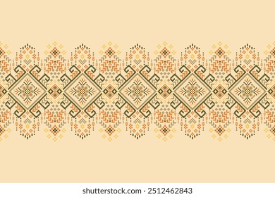 Geometric ethnic oriental pattern,geometric traditional pattern,geometric floral cross stitch embroidery,Aztec style,abstract background vector illustration.design for texture,fabric,clothing,scarf.