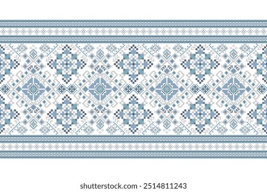 Geometric ethnic oriental pattern,geometric traditional pattern,geometric floral cross stitch embroidery,Aztec style,abstract background vector illustration.design for texture,fabric,clothing,scarf.