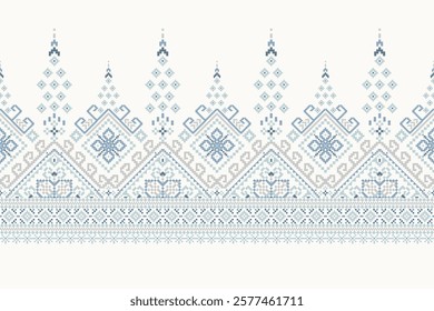 Geometric ethnic oriental pattern,geometric traditional pattern,geometric floral cross stitch embroidery,Aztec style,abstract background vector illustration.design for texture,fabric,clothing,scarf.