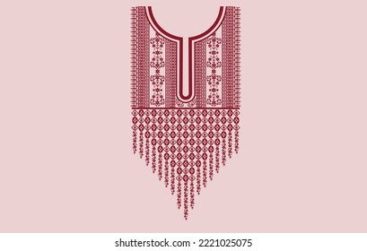 Geometric Ethnic oriental pattern.Tiny cute red floral on the light pink background necklace embroidery design for fashion women.background,wallpaper,clothing and wrapping.