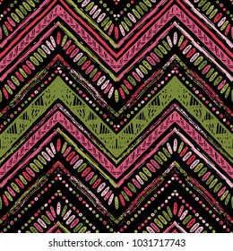 Geometric ethnic oriental seamless pattern traditional Design for background, carpet, wallpaper, clothing, wrapping. Vector illustration embroidery style.