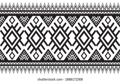 Geometric ethnic oriental seamless pattern traditional Design for background,carpet,wallpaper,clothing,wrapping,Batik,fabric,Vector illustration.embroidery style.