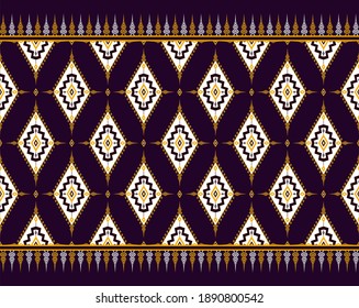 Geometric ethnic oriental seamless pattern traditinal design for background, carpet,wallpaper,clothing,wrapping,batik,fabric,vector illustration.embroidery style.