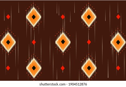 Geometrisches, ethnisch-orientalisches Muster, traditionelles Design für Hintergrund, Teppich, Tapete.Bekleidung, Umhüllung, Batik, Vektorgrafik.Stickereien.