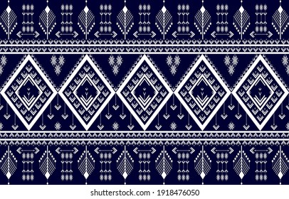 Geometric ethnic oriental seamless pattern traditional Design for background,carpet,wallpaper.clothing,wrapping,Batik fabric,Vector illustration.embroidery style.