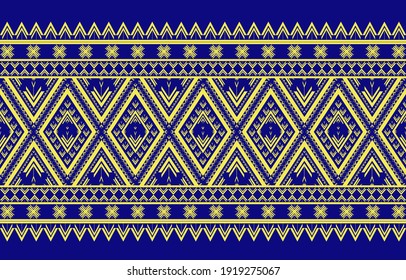 Geometric ethnic oriental seamless pattern traditional Design for background,carpet,wallpaper.clothing,wrapping,Batik fabric,Vector illustration.embroidery style.