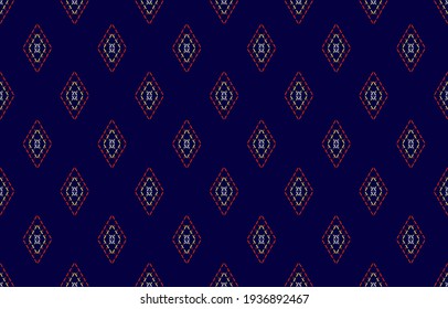 Patrón geométrico étnico oriental sin costuras Diseño tradicional para fondo, alfombra, papel pintado.ropa,envoltura,tela batik,Ilustración vectorial.estilo bordado, tela Marruecos.