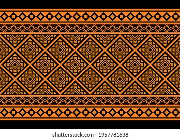 Geometric ethnic oriental seamless pattern traditional Design for background,carpet,wallpaper.clothing,wrapping,Batik fabric,Vector illustration.embroidery style.
