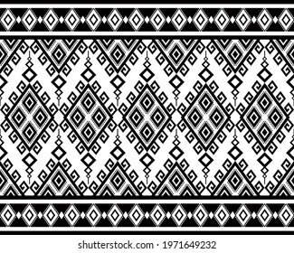 Geometric ethnic oriental seamless pattern traditional Design for background,carpet,wallpaper.clothing,wrapping,Batik fabric,Vector illustration.embroidery style.