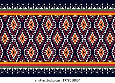 Geometric ethnic oriental seamless pattern traditional design for background,carpet,wallpaper,clothing,wrapping,batik,fabric.Embroidery style.Vector illustration.Eps10