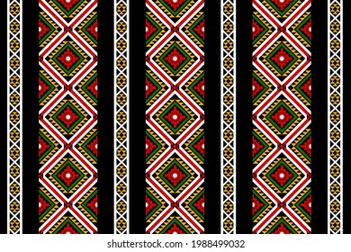 Geometric ethnic oriental seamless pattern traditional Design for background,carpet,wallpaper.clothing,wrapping,Batik fabric,Vector illustration.embroidery style, fabric morocco.