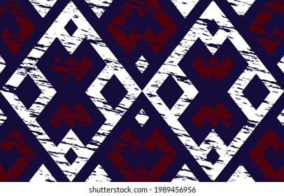 Geometric ethnic oriental seamless pattern traditional Design for background,carpet,wallpaper,clothing,wrapping,Batik,fabric,Vector illustration.embroidery style.