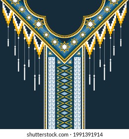 geométrico étnico oriental sin fisuras  
diseño tradicional de patrón para la moqueta de fondo de papel pintado envolver tela batik estilo bordado vectorial
