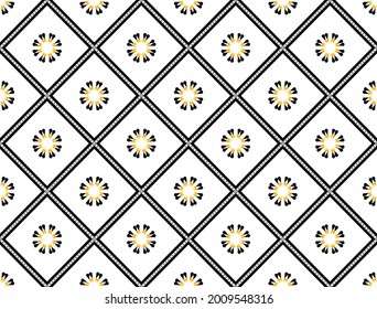 Geometric ethnic oriental seamless pattern traditional Design for background,carpet,wallpaper.clothing,wrapping,Batik fabric,Vector illustration.embroidery style - Sadu, sadou, sadow or sado