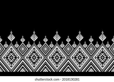 Geometric ethnic oriental seamless pattern traditional Design for background,carpet,wallpaper.clothing,wrapping,Batik fabric,Vector illustration.embroidery style - Sadu, sadou, sadow or sado