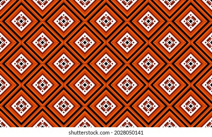 Geométrico étnico oriental sin costuras Diseño tradicional para fondo, alfombra, papel pintado.ropa, envoltura,tela batik,Ilustración vectorial.estilo bordado - Sadu, sadou, sadow o sado