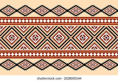Geométrico étnico oriental sin costuras Diseño tradicional para fondo, alfombra, papel pintado.ropa, envoltura,tela batik,Ilustración vectorial.estilo bordado - Sadu, sadou, sadow o sado