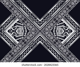 Geometric ethnic oriental seamless pattern traditional Design for background,carpet,wallpaper,clothing,wrapping,Batik,fabric,Vector illustration.embroidery style.