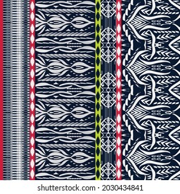 Geometric ethnic oriental seamless pattern traditional Design for background,carpet,wallpaper,clothing,wrapping,Batik,fabric,Vector illustration.embroidery style.