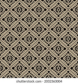 Geométrico étnico oriental sin costuras Diseño tradicional para fondo, alfombra, papel pintado.ropa, envoltura,tela batik,Ilustración vectorial.estilo bordado - Sadu, sadou, sadow o sado