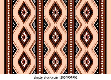 Geometric ethnic oriental seamless pattern traditional Design for background,carpet,wallpaper.clothing,wrapping,Batik fabric,Vector illustration.embroidery style - Sadu, sadou, sadow or sado
