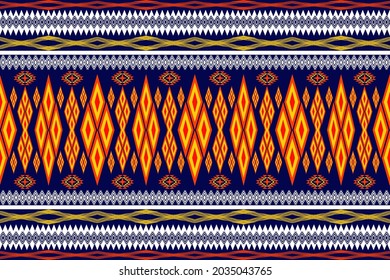 Geometric ethnic oriental seamless pattern traditional Design for background,carpet,wallpaper,clothing,wrapping,Batik,fabric,Vector illustration.embroidery style.