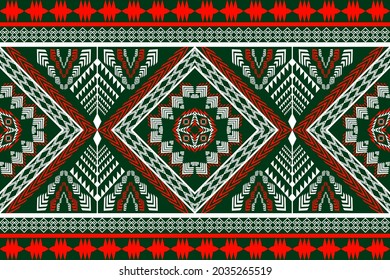 Geometric ethnic oriental seamless pattern traditional Design for background,carpet,wallpaper,clothing,wrapping,Batik,fabric,Vector illustration.embroidery style.