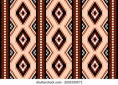 Geometric ethnic oriental seamless pattern traditional Design for background,carpet,wallpaper.clothing,wrapping,Batik fabric,Vector illustration.embroidery style - Sadu, sadou, sadow or sado

