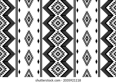 Geometric ethnic oriental seamless pattern traditional Design for background,carpet,wallpaper.clothing,wrapping,Batik fabric,Vector illustration.embroidery style - Sadu, sadou, sadow or sado
