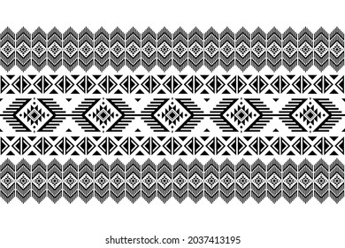 Geometric ethnic oriental seamless pattern traditional Design for background,carpet,wallpaper.clothing,wrapping,Batik fabric,Aztec,Vector illustration.embroidery style - Sadu, sadou, sadow or sado
