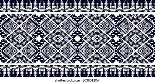 Geometrisches, ethnisch-orientalisches Muster, traditionelles Design für Hintergrund, Teppich, Tapete, Kleidung, Umhüllung, Batik, Stoff, Vektorgrafik.Stickereistil.