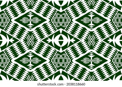 Geometric ethnic oriental seamless pattern traditional Design for background,carpet,wallpaper,clothing,wrapping,Batik,fabric,Vector illustration.embroidery style.