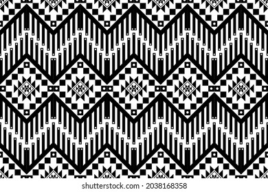 Geometric ethnic oriental seamless pattern traditional Design for background,carpet,wallpaper.clothing,wrapping,Batik fabric,Vector illustration.embroidery style - Sadu, sadou, sadow or sado