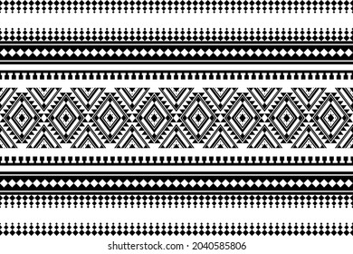 Geometric ethnic oriental seamless pattern traditional Design for background,carpet,wallpaper.clothing,wrapping,Batik fabric,Vector illustration.embroidery style - Sadu, sadou, sadow or sado